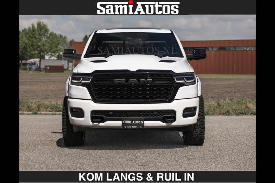 Dodge Ram Limited 540 PK De Meest Luxe en Volle Pick-Up in zijn Klasse | Massage + Full Option | Comfortabele Dubbele Cabine met Royale 5 Zitplaatsen | BPM vrij | Nu Leverbaar uit Voorraad | Voorraad Nr 2351 - 7478 | De specialist in Amerikaanse pick‑ups in Nederland en Europa.