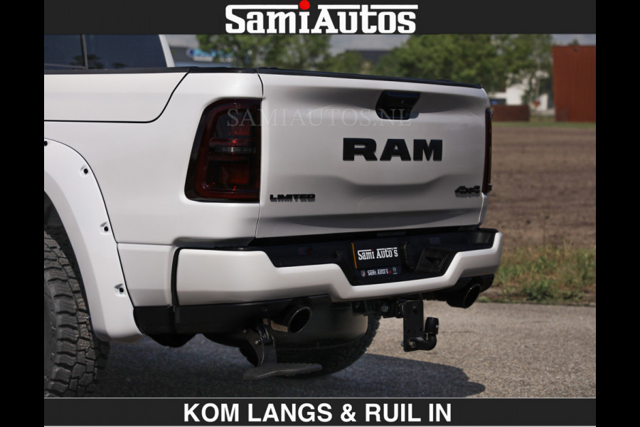 Dodge Ram Limited 540 PK De Meest Luxe en Volle Pick-Up in zijn Klasse | Massage + Full Option | Comfortabele Dubbele Cabine met Royale 5 Zitplaatsen | BPM vrij | Nu Leverbaar uit Voorraad | Voorraad Nr 2351 - 7478 | De specialist in Amerikaanse pick‑ups in Nederland en Europa.