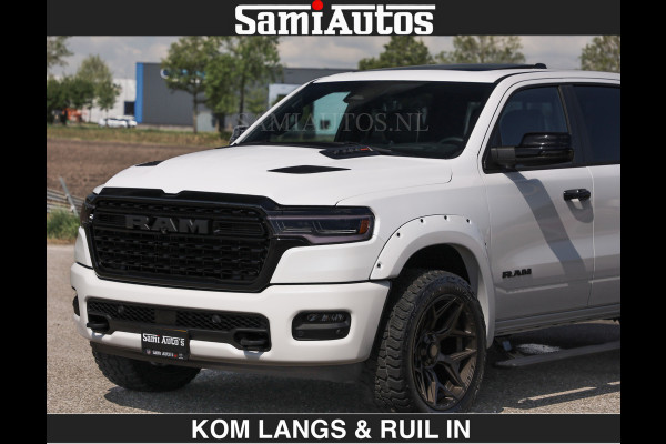 Dodge Ram Limited 540 PK De Meest Luxe en Volle Pick-Up in zijn Klasse | Massage + Full Option | Comfortabele Dubbele Cabine met Royale 5 Zitplaatsen | BPM vrij | Nu Leverbaar uit Voorraad | Voorraad Nr 2351 - 7478 | De specialist in Amerikaanse pick‑ups in Nederland en Europa.