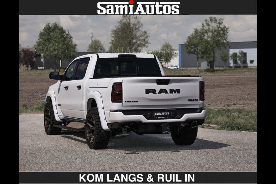 Dodge Ram Limited 540 PK De Meest Luxe en Volle Pick-Up in zijn Klasse | Massage + Full Option | Comfortabele Dubbele Cabine met Royale 5 Zitplaatsen | BPM vrij | Nu Leverbaar uit Voorraad | Voorraad Nr 2351 - 7478 | De specialist in Amerikaanse pick‑ups in Nederland en Europa.