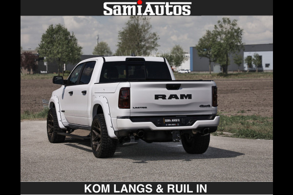 Dodge Ram Limited 540 PK De Meest Luxe en Volle Pick-Up in zijn Klasse | Massage + Full Option | Comfortabele Dubbele Cabine met Royale 5 Zitplaatsen | BPM vrij | Nu Leverbaar uit Voorraad | Voorraad Nr 2351 - 7478 | De specialist in Amerikaanse pick‑ups in Nederland en Europa.