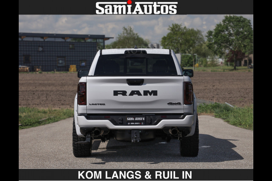 Dodge Ram Limited 540 PK De Meest Luxe en Volle Pick-Up in zijn Klasse | Massage + Full Option | Comfortabele Dubbele Cabine met Royale 5 Zitplaatsen | BPM vrij | Nu Leverbaar uit Voorraad | Voorraad Nr 2351 - 7478 | De specialist in Amerikaanse pick‑ups in Nederland en Europa.