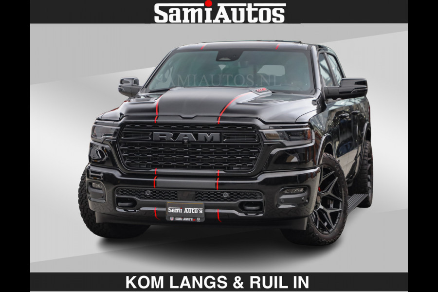 Dodge Ram Limited 540 PK | De Meest Luxe en Volle Pick-Up in zijn Klasse | Massage + Full Option | Comfortabele Dubbele Cabine met Royale 5 Zitplaatsen | BPM vrij | Nu Leverbaar uit Voorraad | Voorraad Nr 2334 - 5409 | De specialist in Amerikaanse pick‑ups in Nederland en Europa.