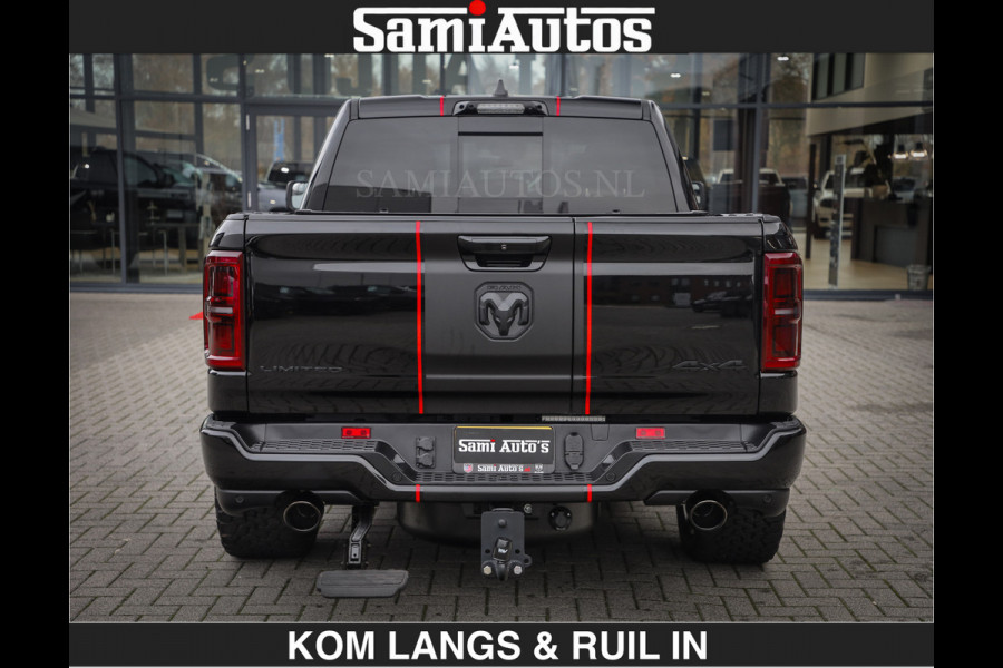 Dodge Ram Limited 540 PK | De Meest Luxe en Volle Pick-Up in zijn Klasse | Massage + Full Option | Comfortabele Dubbele Cabine met Royale 5 Zitplaatsen | BPM vrij | Nu Leverbaar uit Voorraad | Voorraad Nr 2334 - 5409 | De specialist in Amerikaanse pick‑ups in Nederland en Europa.