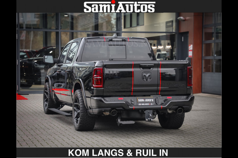 Dodge Ram Limited 540 PK | De Meest Luxe en Volle Pick-Up in zijn Klasse | Massage + Full Option | Comfortabele Dubbele Cabine met Royale 5 Zitplaatsen | BPM vrij | Nu Leverbaar uit Voorraad | Voorraad Nr 2334 - 5409 | De specialist in Amerikaanse pick‑ups in Nederland en Europa.