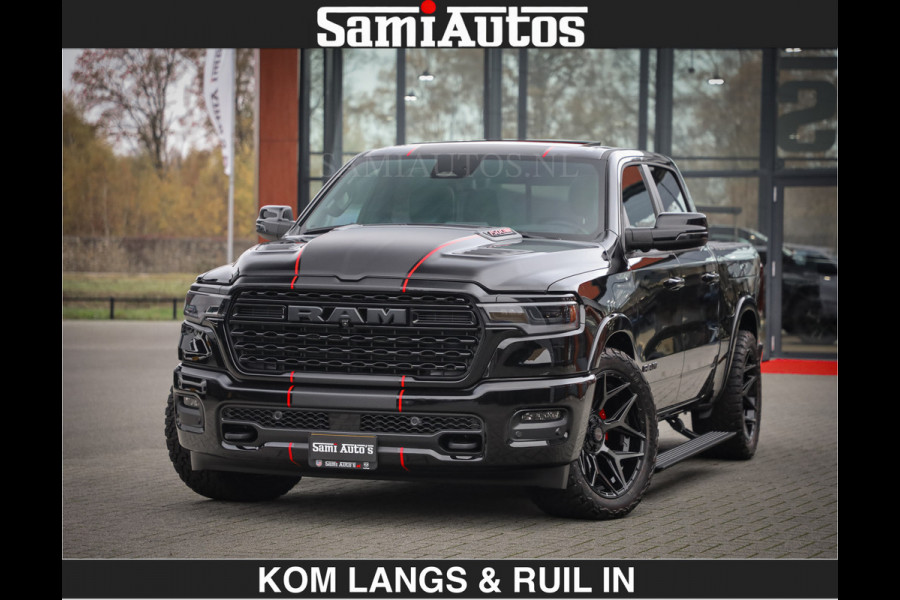 Dodge Ram Limited 540 PK | De Meest Luxe en Volle Pick-Up in zijn Klasse | Massage + Full Option | Comfortabele Dubbele Cabine met Royale 5 Zitplaatsen | BPM vrij | Nu Leverbaar uit Voorraad | Voorraad Nr 2334 - 5409 | De specialist in Amerikaanse pick‑ups in Nederland en Europa.