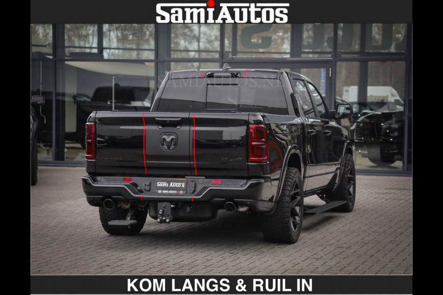 Dodge Ram Limited 540 PK | De Meest Luxe en Volle Pick-Up in zijn Klasse | Massage + Full Option | Comfortabele Dubbele Cabine met Royale 5 Zitplaatsen | BPM vrij | Nu Leverbaar uit Voorraad | Voorraad Nr 2334 - 5409 | De specialist in Amerikaanse pick‑ups in Nederland en Europa.