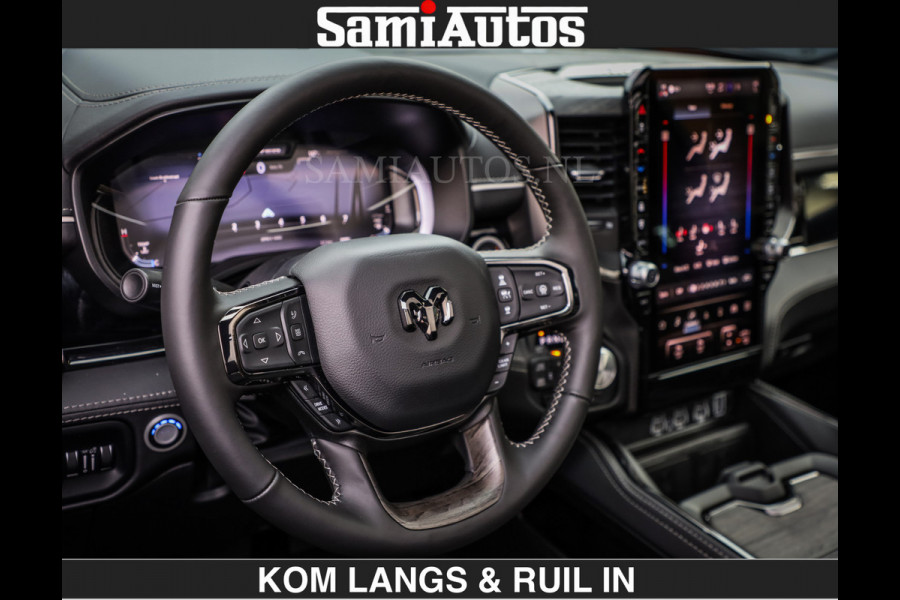 Dodge Ram Limited 540 PK | De Meest Luxe en Volle Pick-Up in zijn Klasse | Massage + Full Option | Comfortabele Dubbele Cabine met Royale 5 Zitplaatsen | BPM vrij | Nu Leverbaar uit Voorraad | Voorraad Nr 2334 - 5409 | De specialist in Amerikaanse pick‑ups in Nederland en Europa.