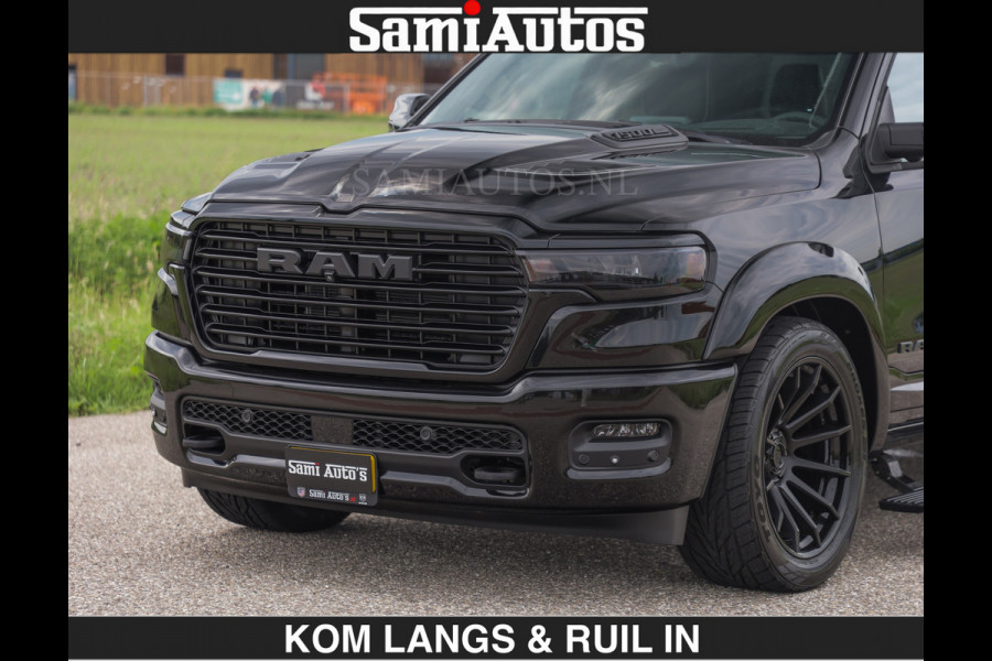 Dodge Ram BOM VOL | Night Premium | Full Option | De Meest Luxe Pick-Up in zijn Klasse | Comfortabele Dubbele Cabine met Royale 5 Zitplaatsen | BPM vrij | Nu Leverbaar uit Voorraad | Voorraad Nr 2287 - 3384 | De specialist in Amerikaanse pick‑ups in Nederland en Europa.