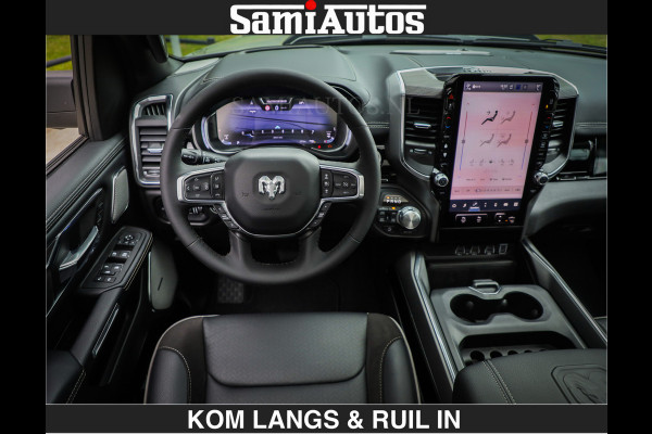Dodge Ram BOM VOL | Night Premium | Full Option | De Meest Luxe Pick-Up in zijn Klasse | Comfortabele Dubbele Cabine met Royale 5 Zitplaatsen | BPM vrij | Nu Leverbaar uit Voorraad | Voorraad Nr 2287 - 3384 | De specialist in Amerikaanse pick‑ups in Nederland en Europa.
