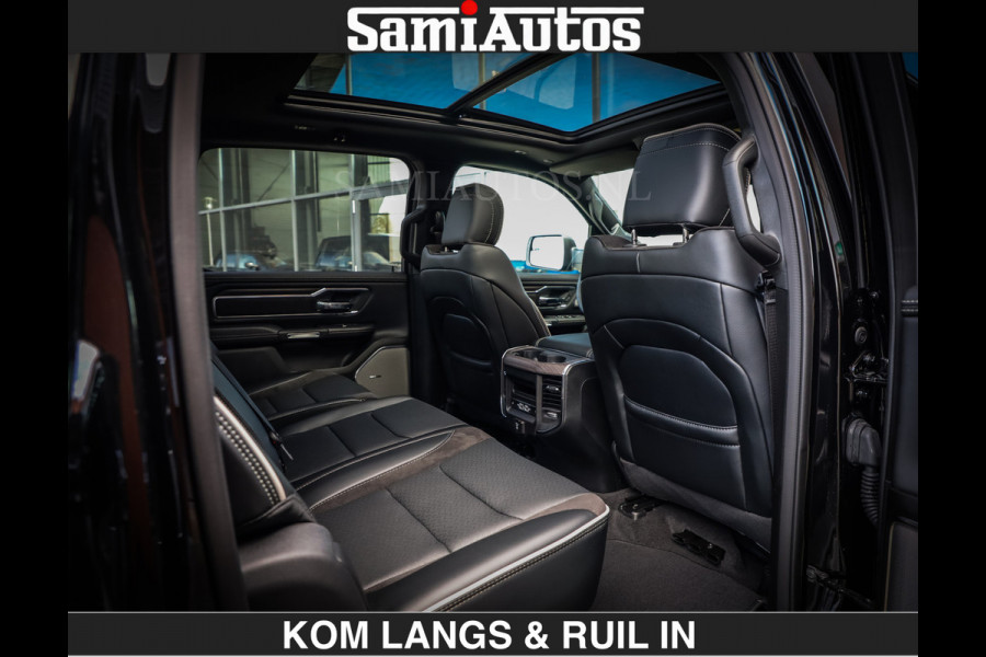 Dodge Ram BOM VOL | Night Premium | Full Option | De Meest Luxe Pick-Up in zijn Klasse | Comfortabele Dubbele Cabine met Royale 5 Zitplaatsen | BPM vrij | Nu Leverbaar uit Voorraad | Voorraad Nr 2287 - 3384 | De specialist in Amerikaanse pick‑ups in Nederland en Europa.