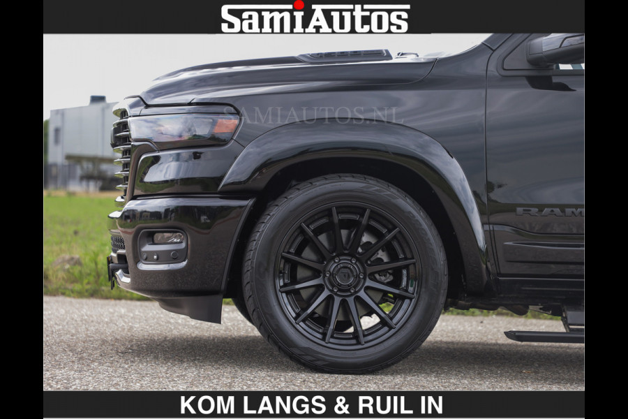 Dodge Ram BOM VOL | Night Premium | Full Option | De Meest Luxe Pick-Up in zijn Klasse | Comfortabele Dubbele Cabine met Royale 5 Zitplaatsen | BPM vrij | Nu Leverbaar uit Voorraad | Voorraad Nr 2287 - 3384 | De specialist in Amerikaanse pick‑ups in Nederland en Europa.