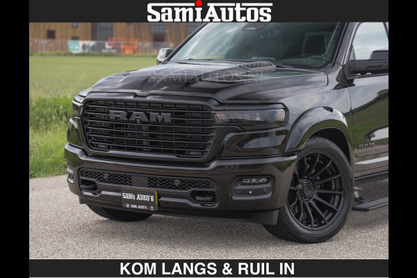 Dodge Ram BOM VOL | Night Premium | Full Option | De Meest Luxe Pick-Up in zijn Klasse | Comfortabele Dubbele Cabine met Royale 5 Zitplaatsen | BPM vrij | Nu Leverbaar uit Voorraad | Voorraad Nr 2287 - 3384 | De specialist in Amerikaanse pick‑ups in Nederland en Europa.