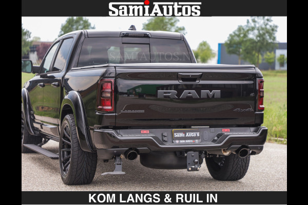 Dodge Ram BOM VOL | Night Premium | Full Option | De Meest Luxe Pick-Up in zijn Klasse | Comfortabele Dubbele Cabine met Royale 5 Zitplaatsen | BPM vrij | Nu Leverbaar uit Voorraad | Voorraad Nr 2287 - 3384 | De specialist in Amerikaanse pick‑ups in Nederland en Europa.