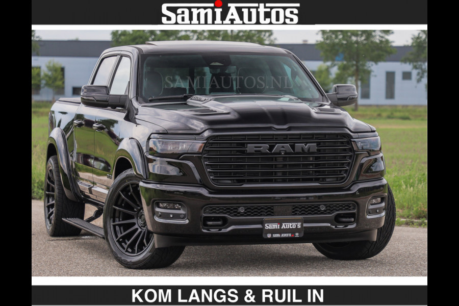 Dodge Ram BOM VOL | Night Premium | Full Option | De Meest Luxe Pick-Up in zijn Klasse | Comfortabele Dubbele Cabine met Royale 5 Zitplaatsen | BPM vrij | Nu Leverbaar uit Voorraad | Voorraad Nr 2287 - 3384 | De specialist in Amerikaanse pick‑ups in Nederland en Europa.