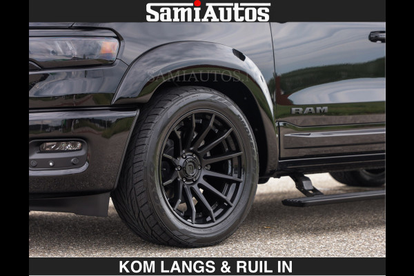 Dodge Ram BOM VOL | Night Premium | Full Option | De Meest Luxe Pick-Up in zijn Klasse | Comfortabele Dubbele Cabine met Royale 5 Zitplaatsen | BPM vrij | Nu Leverbaar uit Voorraad | Voorraad Nr 2287 - 3384 | De specialist in Amerikaanse pick‑ups in Nederland en Europa.