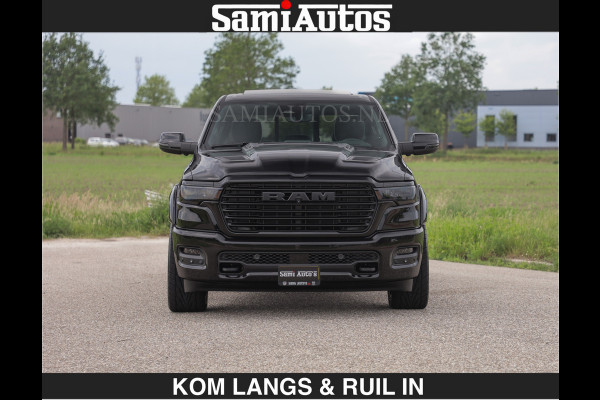 Dodge Ram BOM VOL | Night Premium | Full Option | De Meest Luxe Pick-Up in zijn Klasse | Comfortabele Dubbele Cabine met Royale 5 Zitplaatsen | BPM vrij | Nu Leverbaar uit Voorraad | Voorraad Nr 2287 - 3384 | De specialist in Amerikaanse pick‑ups in Nederland en Europa.