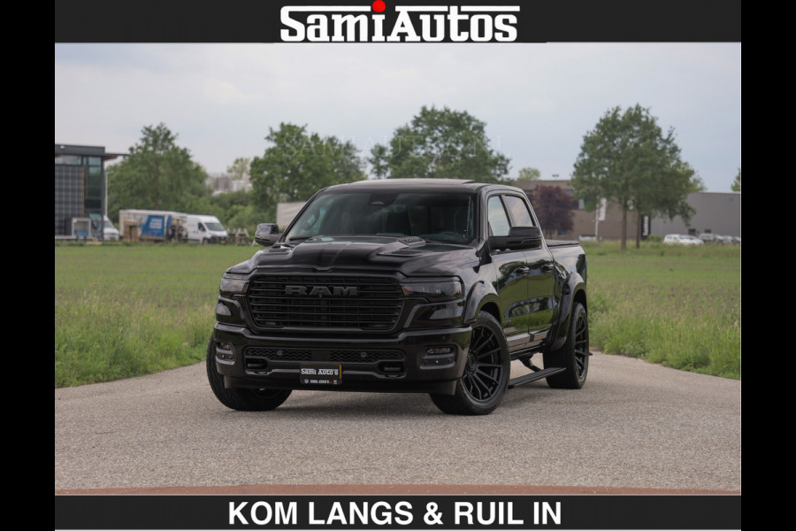 Dodge Ram BOM VOL | Night Premium | Full Option | De Meest Luxe Pick-Up in zijn Klasse | Comfortabele Dubbele Cabine met Royale 5 Zitplaatsen | BPM vrij | Nu Leverbaar uit Voorraad | Voorraad Nr 2287 - 3384 | De specialist in Amerikaanse pick‑ups in Nederland en Europa.
