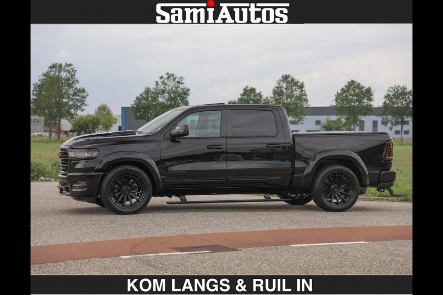 Dodge Ram BOM VOL | Night Premium | Full Option | De Meest Luxe Pick-Up in zijn Klasse | Comfortabele Dubbele Cabine met Royale 5 Zitplaatsen | BPM vrij | Nu Leverbaar uit Voorraad | Voorraad Nr 2287 - 3384 | De specialist in Amerikaanse pick‑ups in Nederland en Europa.
