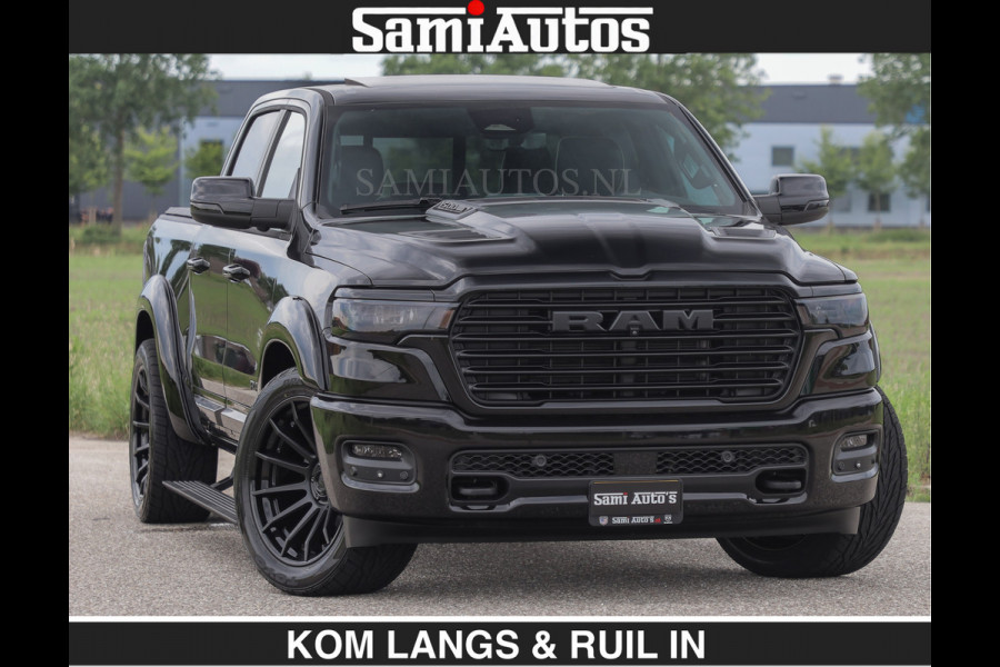 Dodge Ram BOM VOL | Night Premium | Full Option | De Meest Luxe Pick-Up in zijn Klasse | Comfortabele Dubbele Cabine met Royale 5 Zitplaatsen | BPM vrij | Nu Leverbaar uit Voorraad | Voorraad Nr 2287 - 3384 | De specialist in Amerikaanse pick‑ups in Nederland en Europa.