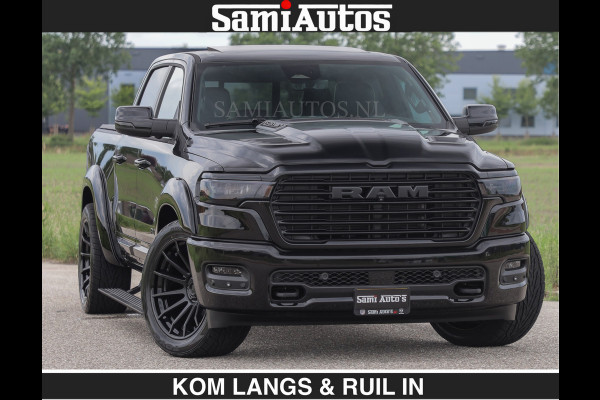 Dodge Ram BOM VOL | Night Premium | Full Option | De Meest Luxe Pick-Up in zijn Klasse | Comfortabele Dubbele Cabine met Royale 5 Zitplaatsen | BPM vrij | Nu Leverbaar uit Voorraad | Voorraad Nr 2287 - 3384 | De specialist in Amerikaanse pick‑ups in Nederland en Europa.