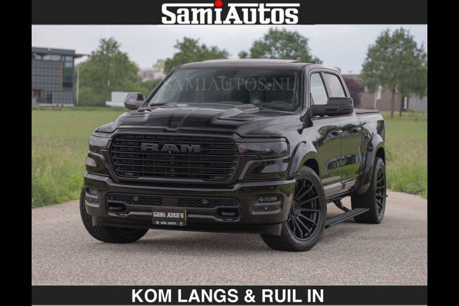 Dodge Ram BOM VOL | Night Premium | Full Option | De Meest Luxe Pick-Up in zijn Klasse | Comfortabele Dubbele Cabine met Royale 5 Zitplaatsen | BPM vrij | Nu Leverbaar uit Voorraad | Voorraad Nr 2287 - 3384 | De specialist in Amerikaanse pick‑ups in Nederland en Europa.