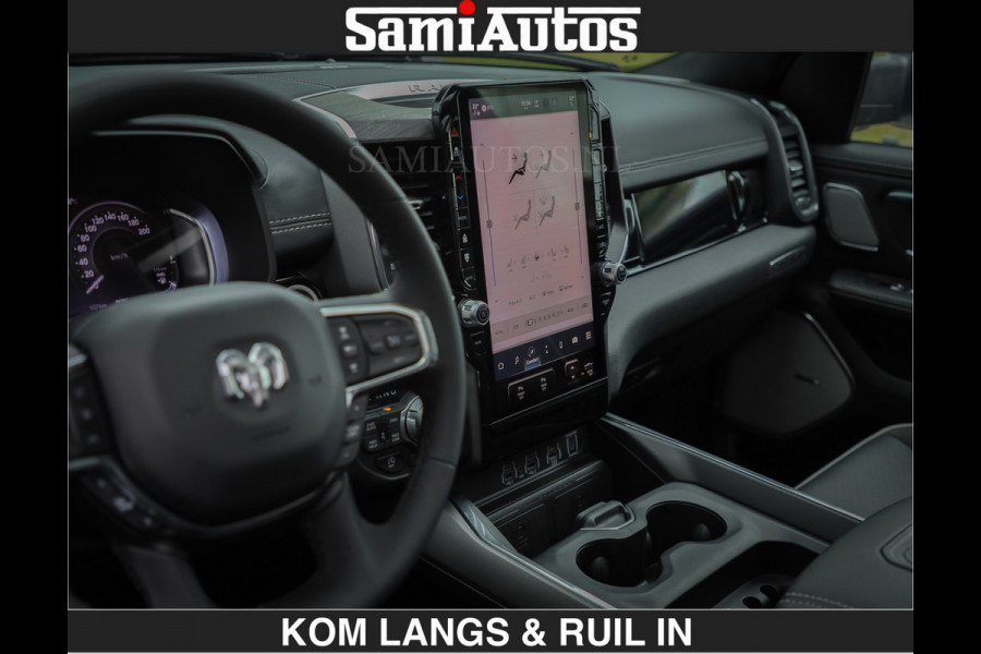 Dodge Ram BOM VOL | Night Premium | Full Option | De Meest Luxe Pick-Up in zijn Klasse | Comfortabele Dubbele Cabine met Royale 5 Zitplaatsen | BPM vrij | Nu Leverbaar uit Voorraad | Voorraad Nr 2287 - 3384 | De specialist in Amerikaanse pick‑ups in Nederland en Europa.