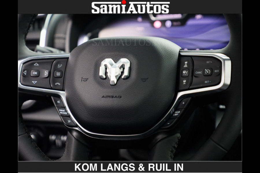 Dodge Ram BOM VOL | Night Premium | Full Option | De Meest Luxe Pick-Up in zijn Klasse | Comfortabele Dubbele Cabine met Royale 5 Zitplaatsen | BPM vrij | Nu Leverbaar uit Voorraad | Voorraad Nr 2287 - 3384 | De specialist in Amerikaanse pick‑ups in Nederland en Europa.