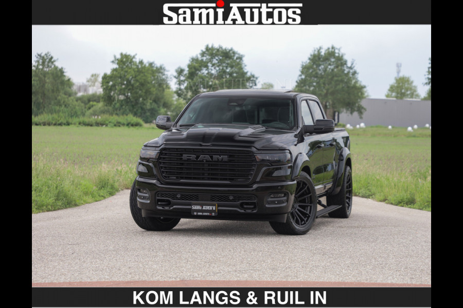 Dodge Ram BOM VOL | Night Premium | Full Option | De Meest Luxe Pick-Up in zijn Klasse | Comfortabele Dubbele Cabine met Royale 5 Zitplaatsen | BPM vrij | Nu Leverbaar uit Voorraad | Voorraad Nr 2287 - 3384 | De specialist in Amerikaanse pick‑ups in Nederland en Europa.