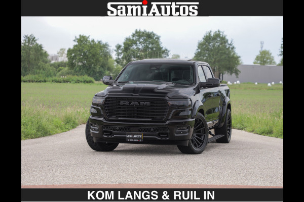 Dodge Ram BOM VOL | Night Premium | Full Option | De Meest Luxe Pick-Up in zijn Klasse | Comfortabele Dubbele Cabine met Royale 5 Zitplaatsen | BPM vrij | Nu Leverbaar uit Voorraad | Voorraad Nr 2287 - 3384 | De specialist in Amerikaanse pick‑ups in Nederland en Europa.