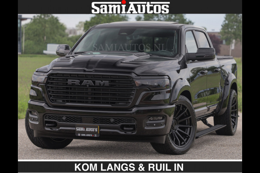 Dodge Ram BOM VOL | Night Premium | Full Option | De Meest Luxe Pick-Up in zijn Klasse | Comfortabele Dubbele Cabine met Royale 5 Zitplaatsen | BPM vrij | Nu Leverbaar uit Voorraad | Voorraad Nr 2287 - 3384 | De specialist in Amerikaanse pick‑ups in Nederland en Europa.