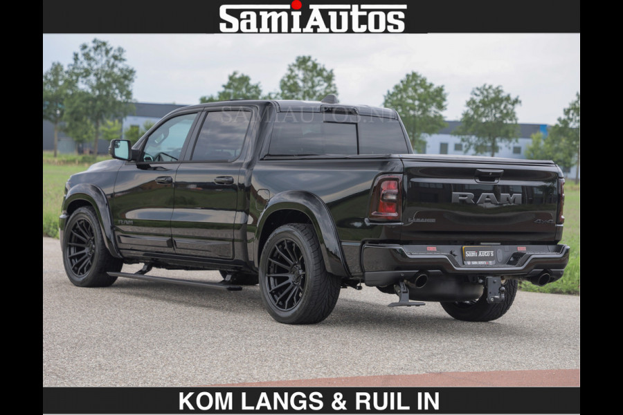 Dodge Ram BOM VOL | Night Premium | Full Option | De Meest Luxe Pick-Up in zijn Klasse | Comfortabele Dubbele Cabine met Royale 5 Zitplaatsen | BPM vrij | Nu Leverbaar uit Voorraad | Voorraad Nr 2287 - 3384 | De specialist in Amerikaanse pick‑ups in Nederland en Europa.