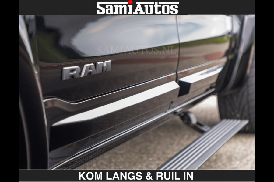 Dodge Ram BOM VOL | Night Premium | Full Option | De Meest Luxe Pick-Up in zijn Klasse | Comfortabele Dubbele Cabine met Royale 5 Zitplaatsen | BPM vrij | Nu Leverbaar uit Voorraad | Voorraad Nr 2287 - 3384 | De specialist in Amerikaanse pick‑ups in Nederland en Europa.