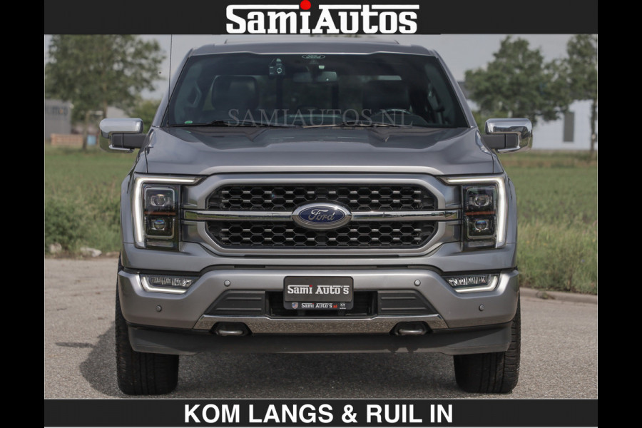 Ford USA F-150 PLATINUM | MASSAGE | PANO | GROOTSCHERM | COMFORT STOELEN | ADAPTIVE CRUISE | DC | DUBBELE CABINE | FACELIFT MODEL | GROOT SCHERM | 5 PERSOONS | DC | DASH CAM | MASSAGE | | De specialist in Amerikaanse pick‑ups in Nederland en Europa.