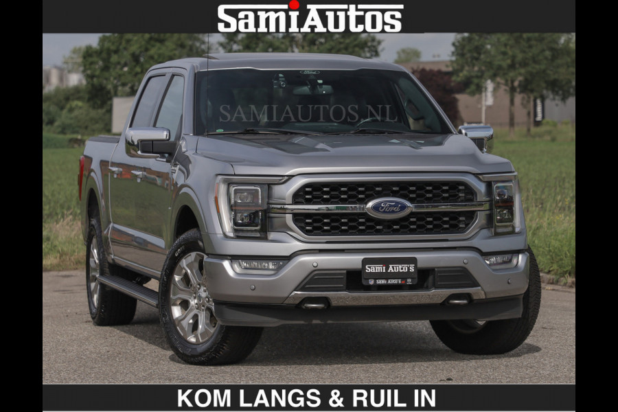 Ford USA F-150 PLATINUM | MASSAGE | PANO | GROOTSCHERM | COMFORT STOELEN | ADAPTIVE CRUISE | DC | DUBBELE CABINE | FACELIFT MODEL | GROOT SCHERM | 5 PERSOONS | DC | DASH CAM | MASSAGE | | De specialist in Amerikaanse pick‑ups in Nederland en Europa.