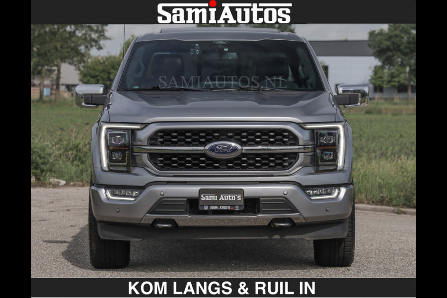 Ford USA F-150 PLATINUM | MASSAGE | PANO | GROOTSCHERM | COMFORT STOELEN | ADAPTIVE CRUISE | DC | DUBBELE CABINE | FACELIFT MODEL | GROOT SCHERM | 5 PERSOONS | DC | DASH CAM | MASSAGE | | De specialist in Amerikaanse pick‑ups in Nederland en Europa.