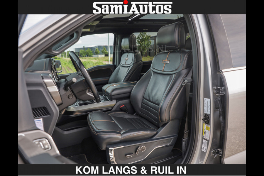 Ford USA F-150 PLATINUM | MASSAGE | PANO | GROOTSCHERM | COMFORT STOELEN | ADAPTIVE CRUISE | DC | DUBBELE CABINE | FACELIFT MODEL | GROOT SCHERM | 5 PERSOONS | DC | DASH CAM | MASSAGE | | De specialist in Amerikaanse pick‑ups in Nederland en Europa.
