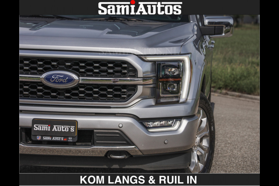 Ford USA F-150 PLATINUM | MASSAGE | PANO | GROOTSCHERM | COMFORT STOELEN | ADAPTIVE CRUISE | DC | DUBBELE CABINE | FACELIFT MODEL | GROOT SCHERM | 5 PERSOONS | DC | DASH CAM | MASSAGE | | De specialist in Amerikaanse pick‑ups in Nederland en Europa.