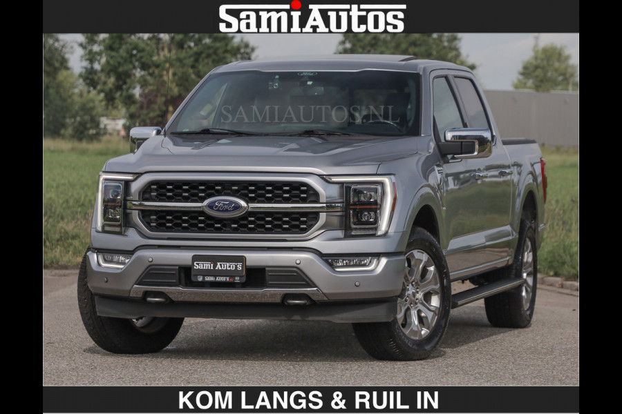 Ford USA F-150 PLATINUM | MASSAGE | PANO | GROOTSCHERM | COMFORT STOELEN | ADAPTIVE CRUISE | DC | DUBBELE CABINE | FACELIFT MODEL | GROOT SCHERM | 5 PERSOONS | DC | DASH CAM | MASSAGE | | De specialist in Amerikaanse pick‑ups in Nederland en Europa.