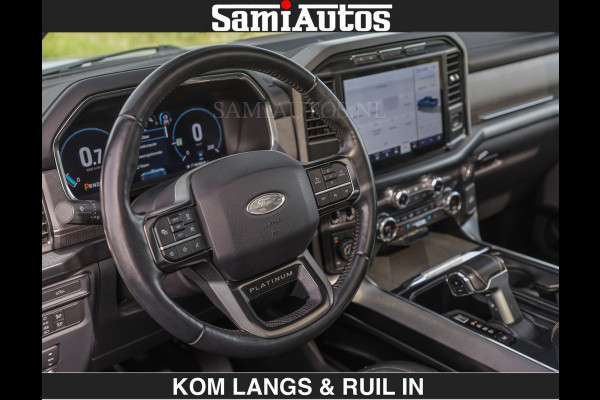 Ford USA F-150 PLATINUM | MASSAGE | PANO | GROOTSCHERM | COMFORT STOELEN | ADAPTIVE CRUISE | DC | DUBBELE CABINE | FACELIFT MODEL | GROOT SCHERM | 5 PERSOONS | DC | DASH CAM | MASSAGE | | De specialist in Amerikaanse pick‑ups in Nederland en Europa.