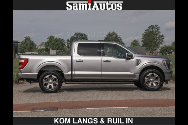 Ford USA F-150 PLATINUM | MASSAGE | PANO | GROOTSCHERM | COMFORT STOELEN | ADAPTIVE CRUISE | DC | DUBBELE CABINE | FACELIFT MODEL | GROOT SCHERM | 5 PERSOONS | DC | DASH CAM | MASSAGE | | De specialist in Amerikaanse pick‑ups in Nederland en Europa.