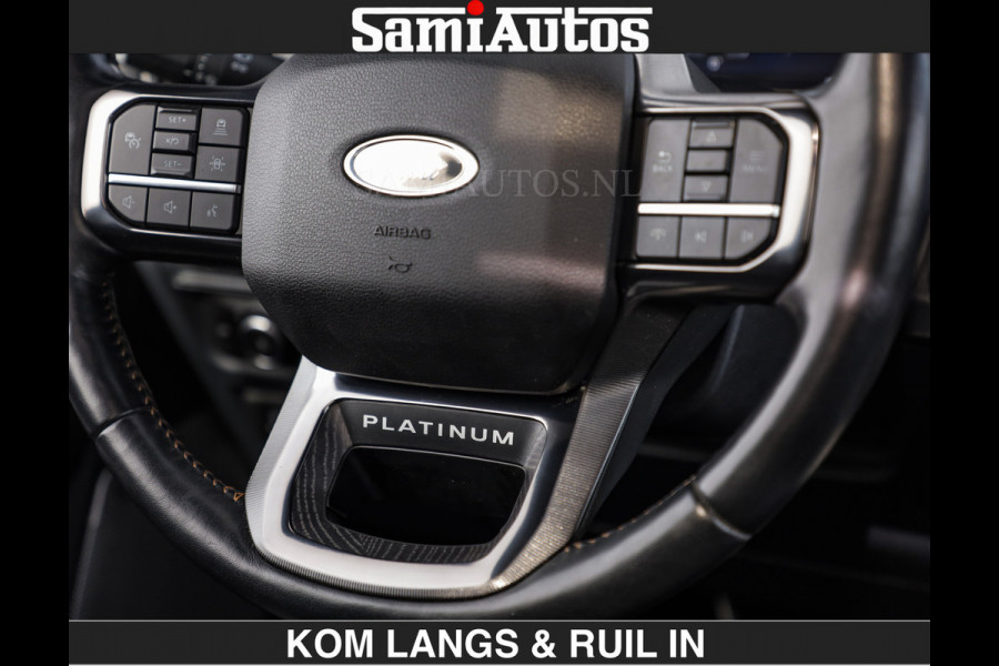 Ford USA F-150 PLATINUM | MASSAGE | PANO | GROOTSCHERM | COMFORT STOELEN | ADAPTIVE CRUISE | DC | DUBBELE CABINE | FACELIFT MODEL | GROOT SCHERM | 5 PERSOONS | DC | DASH CAM | MASSAGE | | De specialist in Amerikaanse pick‑ups in Nederland en Europa.