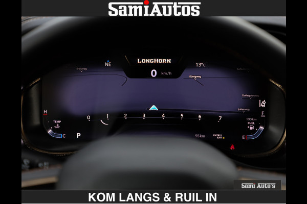 Dodge Ram LONGHORN BRUIN LEDER 5,7L V8 HEMI | VIRTUAL | HEAD UP | PANODAK | LUCHTVERING | BOM VOL | DC | 402 PK | CREW CAB | DUBBELE CABINE | 4X4 | 5 PERSOONS | GRIJSKENTEKEN | LIMITED
