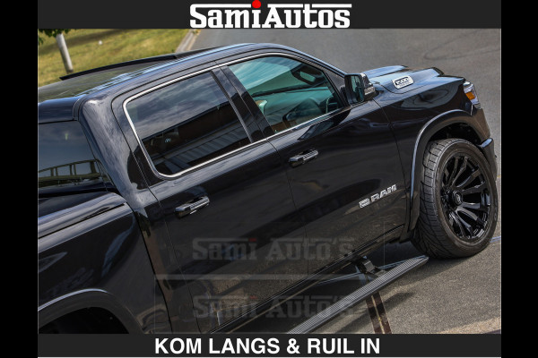 Dodge Ram LONGHORN BRUIN LEDER 5,7L V8 HEMI | VIRTUAL | HEAD UP | PANODAK | LUCHTVERING | BOM VOL | DC | 402 PK | CREW CAB | DUBBELE CABINE | 4X4 | 5 PERSOONS | GRIJSKENTEKEN | LIMITED
