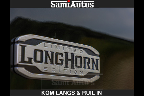 Dodge Ram LONGHORN BRUIN LEDER 5,7L V8 HEMI | VIRTUAL | HEAD UP | PANODAK | LUCHTVERING | BOM VOL | DC | 402 PK | CREW CAB | DUBBELE CABINE | 4X4 | 5 PERSOONS | GRIJSKENTEKEN | LIMITED