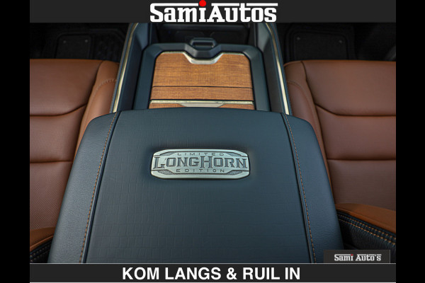 Dodge Ram LONGHORN BRUIN LEDER 5,7L V8 HEMI | VIRTUAL | HEAD UP | PANODAK | LUCHTVERING | BOM VOL | DC | 402 PK | CREW CAB | DUBBELE CABINE | 4X4 | 5 PERSOONS | GRIJSKENTEKEN | LIMITED