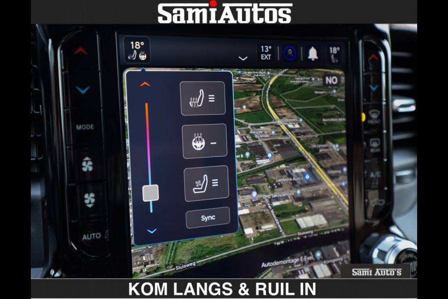 Dodge Ram LONGHORN BRUIN LEDER 5,7L V8 HEMI | VIRTUAL | HEAD UP | PANODAK | LUCHTVERING | BOM VOL | DC | 402 PK | CREW CAB | DUBBELE CABINE | 4X4 | 5 PERSOONS | GRIJSKENTEKEN | LIMITED
