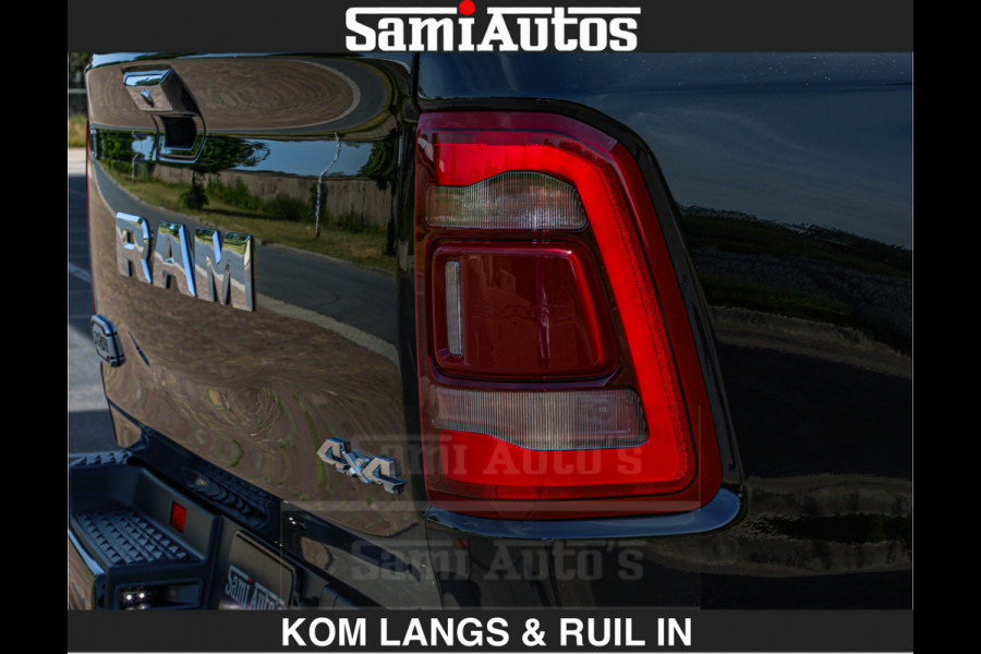 Dodge Ram LONGHORN BRUIN LEDER 5,7L V8 HEMI | VIRTUAL | HEAD UP | PANODAK | LUCHTVERING | BOM VOL | DC | 402 PK | CREW CAB | DUBBELE CABINE | 4X4 | 5 PERSOONS | GRIJSKENTEKEN | LIMITED