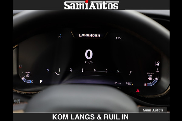 Dodge Ram LONGHORN BRUIN LEDER 5,7L V8 HEMI | VIRTUAL | HEAD UP | PANODAK | LUCHTVERING | BOM VOL | DC | 402 PK | CREW CAB | DUBBELE CABINE | 4X4 | 5 PERSOONS | GRIJSKENTEKEN | LIMITED