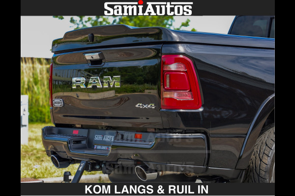 Dodge Ram LONGHORN BRUIN LEDER 5,7L V8 HEMI | VIRTUAL | HEAD UP | PANODAK | LUCHTVERING | BOM VOL | DC | 402 PK | CREW CAB | DUBBELE CABINE | 4X4 | 5 PERSOONS | GRIJSKENTEKEN | LIMITED